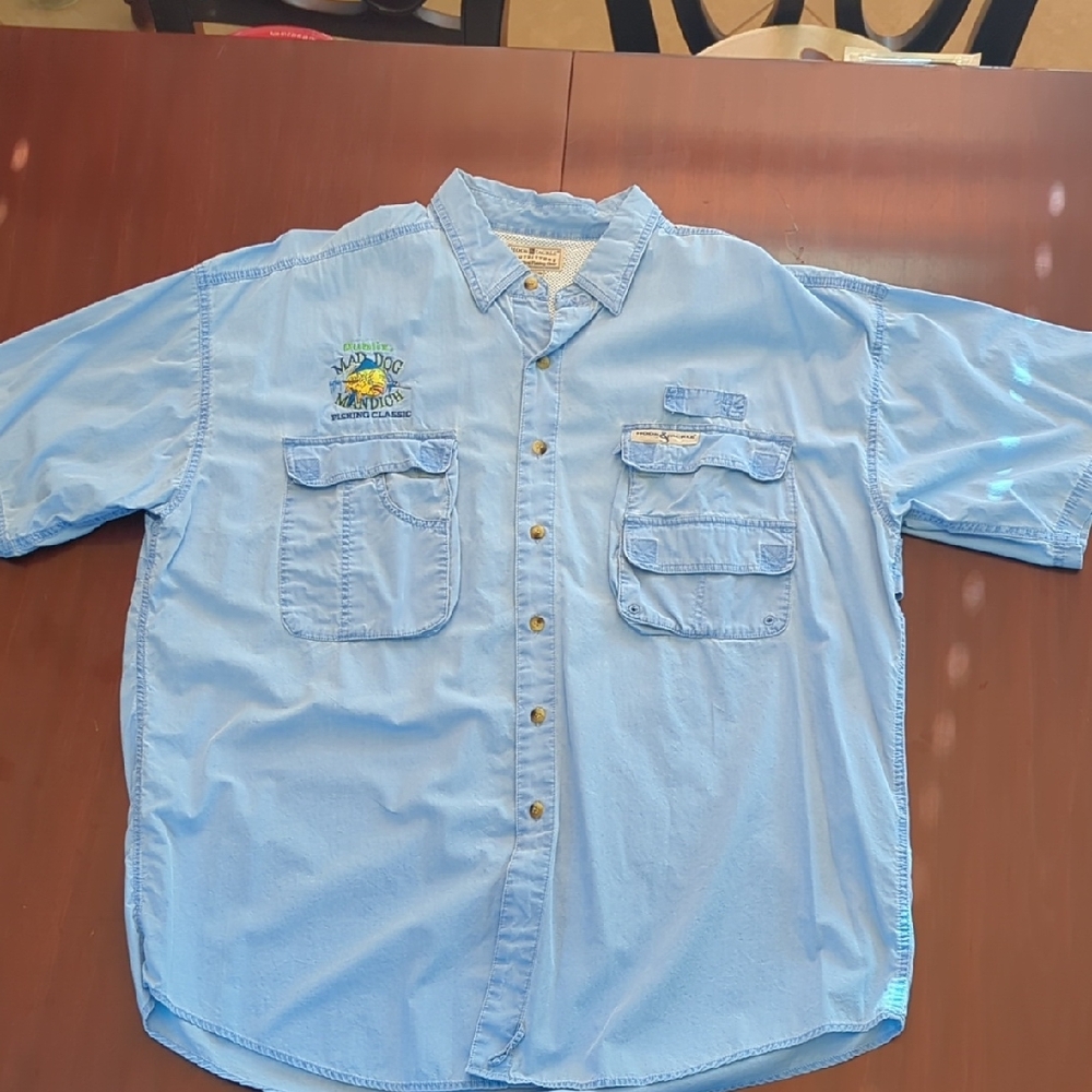 Men's Blue Short Sleeve Shirt